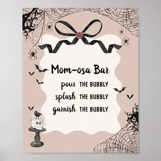 Little Boo Gothic BabyShower Envelope Station Zeic Poster (Vorne)
