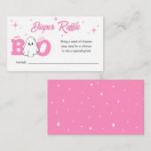 Little Boo Halloween Baby Duschdusche Windeln Raff Begleitkarte (Vorne/Hinten)