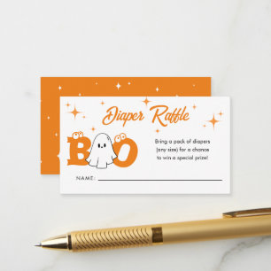 Little Boo Halloween Baby Duschdusche Windeln Raff Begleitkarte