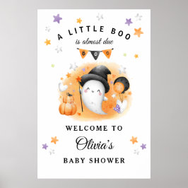 Little Boo Halloween Baby Dusche Begrüßungszeichen Poster