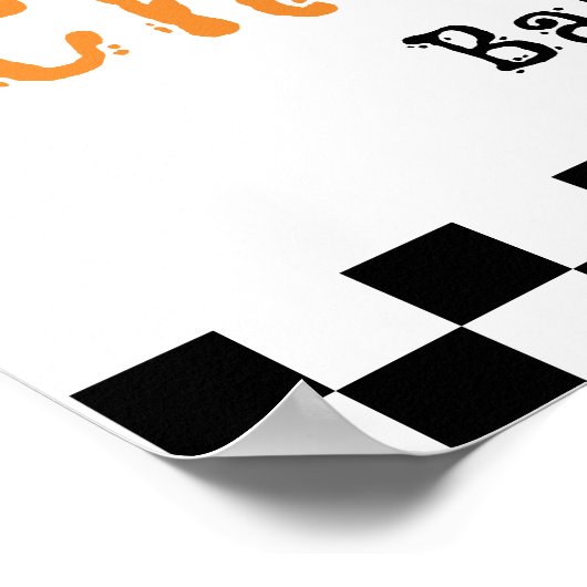 Little Boo Halloween Baby Dusche Begrüßungszeichen Poster (Ecke)