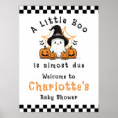 Little Boo Halloween Baby Dusche Begrüßungszeichen Poster (Vorne)
