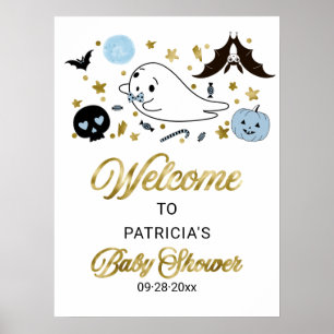 Little Boo Halloween Baby Dusche Begrüßungszeichen Poster