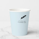 Little Boo Halloween Baby Dusche blaue Papiertasse Pappbecher (Rückseite)