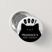 Little Boo Halloween Baby Dusche Button (Vorne & Hinten)