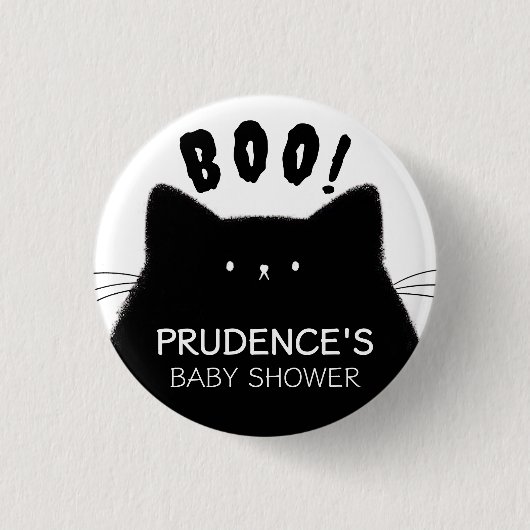 Little Boo Halloween Baby Dusche Button (Vorderseite)