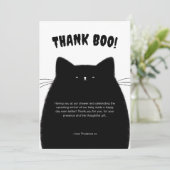 Little Boo Halloween Baby Dusche Dankeskarte (Stehend Vorderseite)