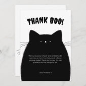 Little Boo Halloween Baby Dusche Dankeskarte (Vorne/Hinten)