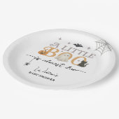 Little Boo Halloween Baby Dusche Dekoration Pappteller (Schrägansicht)