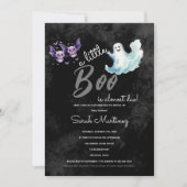 Little Boo Halloween Baby Dusche Einladung (Vorderseite)