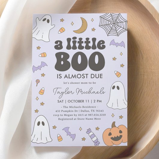 Little Boo Halloween Baby Dusche Einladung