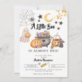 Little Boo Halloween Baby Dusche Einladung (Vorderseite)