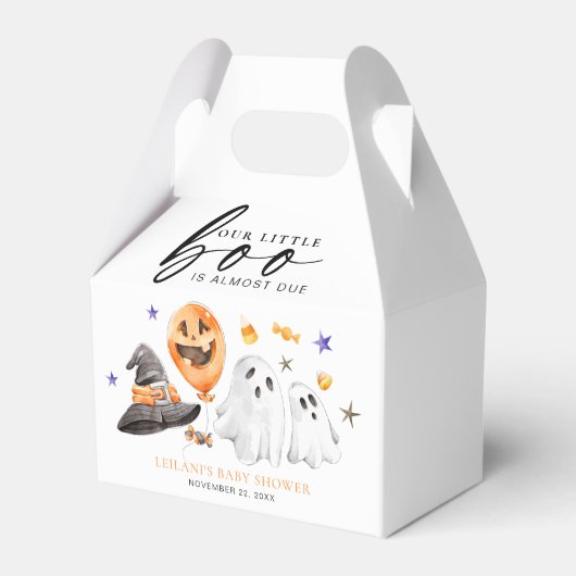 Little Boo Halloween Baby Dusche Geschenkschachtel (Vorderseite)