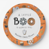 Little Boo Halloween Baby Dusche Pappteller (Vorderseite)