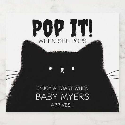 Little Boo Halloween Baby Dusche Pop es, wenn sie Schaumweinetikett (Einzelnes Label)