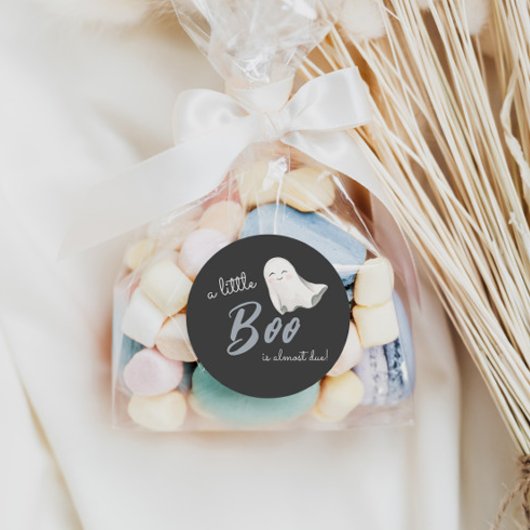 Little Boo Halloween Baby Dusche | Runder Aufkleber