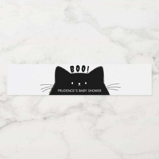 Little Boo Halloween Baby Dusche Wasserflaschenetikett (Einzelnes Label)