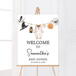 Little Boo Halloween Baby Dusche Willkommen Poster