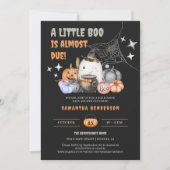 Little Boo Halloween Baby Shooting Registry QR Cod Einladung (Vorderseite)