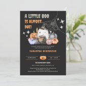 Little Boo Halloween Baby Shooting Registry QR Cod Einladung (Stehend Vorderseite)