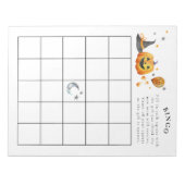Little Boo Halloween Baby Shower Bingo Spiel Notizblock (Vorderseite)