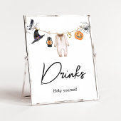 Little Boo Halloween Baby Shower Drinks Poster