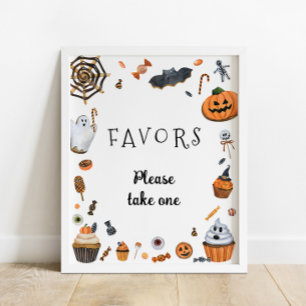 Little Boo Halloween Baby Shower Favoriten Poster