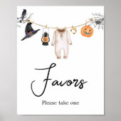 Little Boo Halloween Baby Shower Favoriten Poster (Vorne)