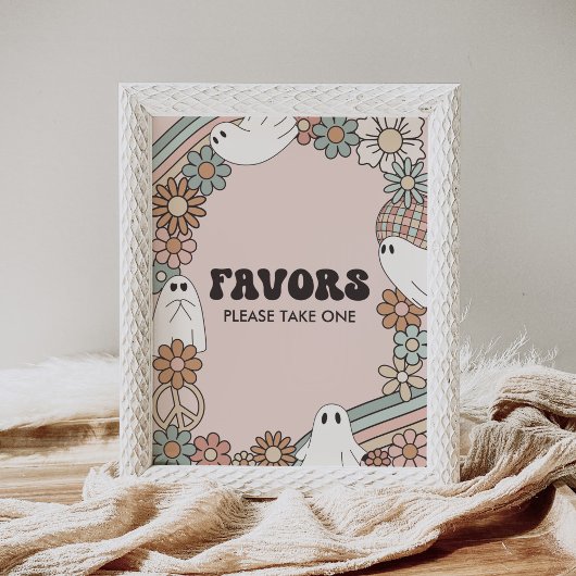 Little Boo Halloween Baby Shower Favoriten Schild