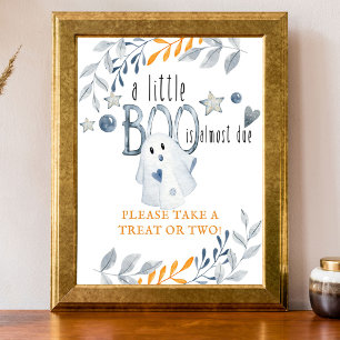 Little Boo Halloween Baby Shower Fevor Poster