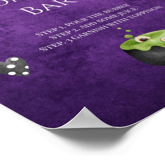 Little Boo Halloween Baby Shower Momosa Bar signa Poster (Ecke)