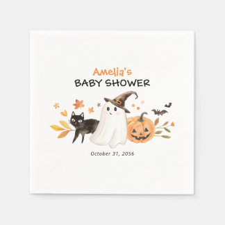 Little Boo Halloween Baby Shower Personalisiert Serviette
