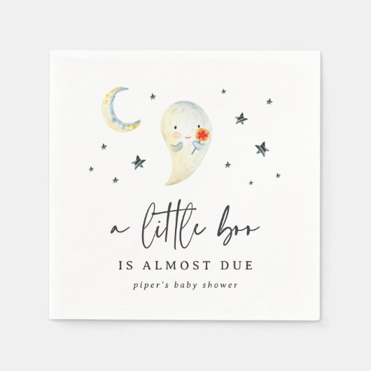 Little Boo Halloween Baby Shower Serviette (Vorderseite)