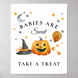 Little Boo Halloween Baby Shower Sweet Favoriten Poster
