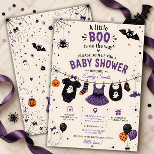 Little Boo Halloween Baby Shower Wäscheleine Einladung