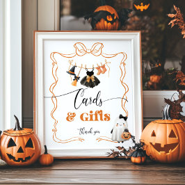 Little Boo halloween Bekleidungskarten und Geschen Poster