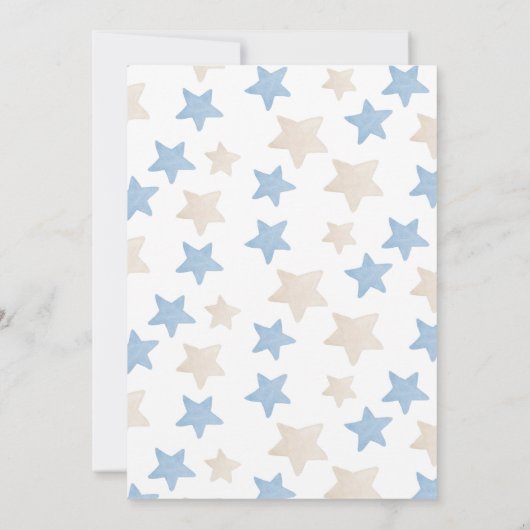 Little Boo Halloween Blue Boy Baby Dusche Einladung (Rückseite)