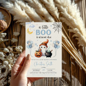 Little Boo Halloween Blue Boy Baby Dusche Einladung
