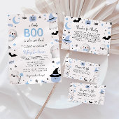 Little Boo Halloween Blue Ghost Baby Dusche Einladung