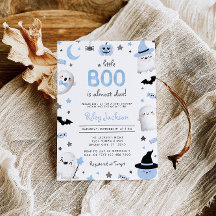 Little Boo Halloween Blue Ghost Baby Dusche