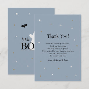 Little Boo Halloween Boy Baby Dusche Dankeskarte