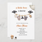 Little Boo Halloween Clothesline Baby Dusche Einladung (Vorne/Hinten)