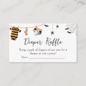 Little Boo Halloween Clothesline Diaper Raffle Begleitkarte (Vorderseite)