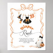 Little Boo halloween Clothesline Diaper Tombola Poster (Vorne)