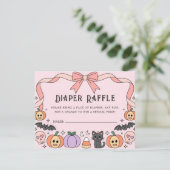 Little Boo Halloween Coquette Diaper Raffle Begleitkarte (Stehend Vorderseite)