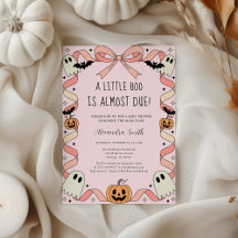 Little Boo Halloween Coquette Ribbon Babydusche