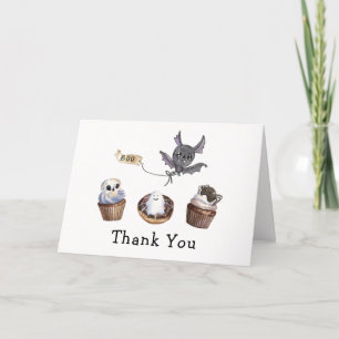 Little Boo Halloween cupcake Babydusche Dankeskarte
