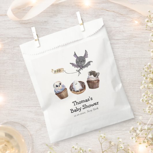 Little Boo Halloween cupcake Babydusche Geschenktütchen (Ausgeschnitten)
