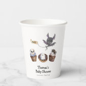 Little Boo Halloween cupcake Babydusche Pappbecher (Rückseite)