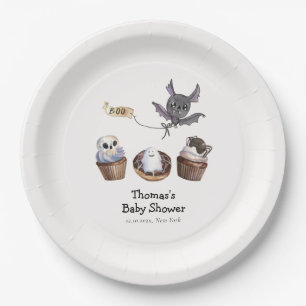 Little Boo Halloween cupcake Babydusche Pappteller